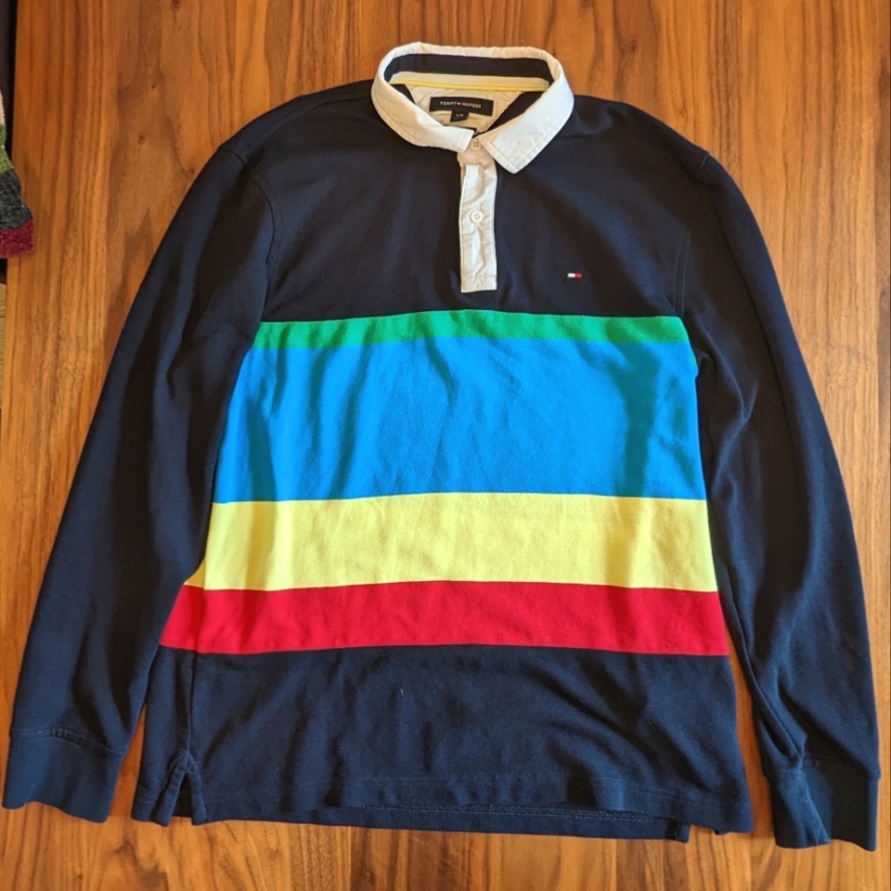 Tommy Hilfiger long sleeve polo size L